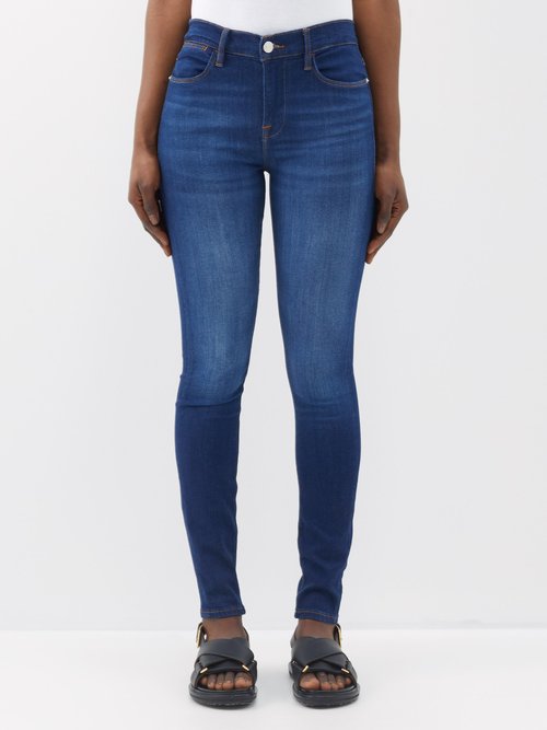 Frame - Le High Skinny-leg Jeans - Womens - Dark Blue
