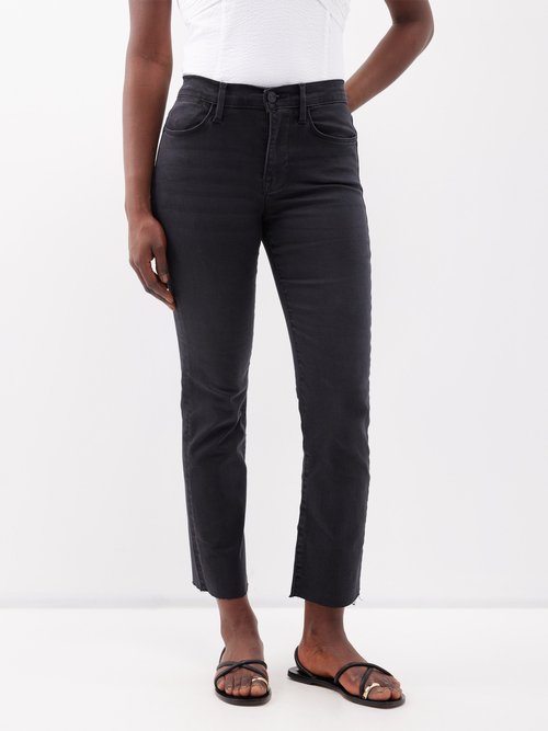 Frame - Le High Straight-leg Jeans - Womens - Black