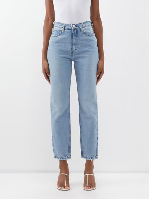 Frame - Le High 'n' Tight Cropped Jeans - Womens - Light Denim