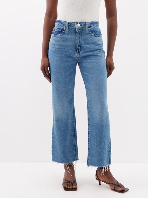 Frame - Le Jane Cropped Jeans - Womens - Mid Denim