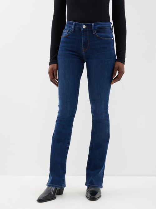 Frame - Le Mini Bootcut Jeans - Womens - Dark Denim