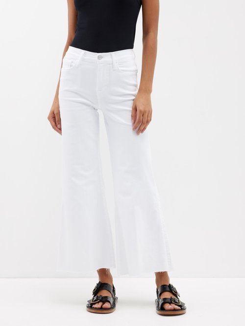 Frame - Le Palazzo Cropped Jeans - Womens - White