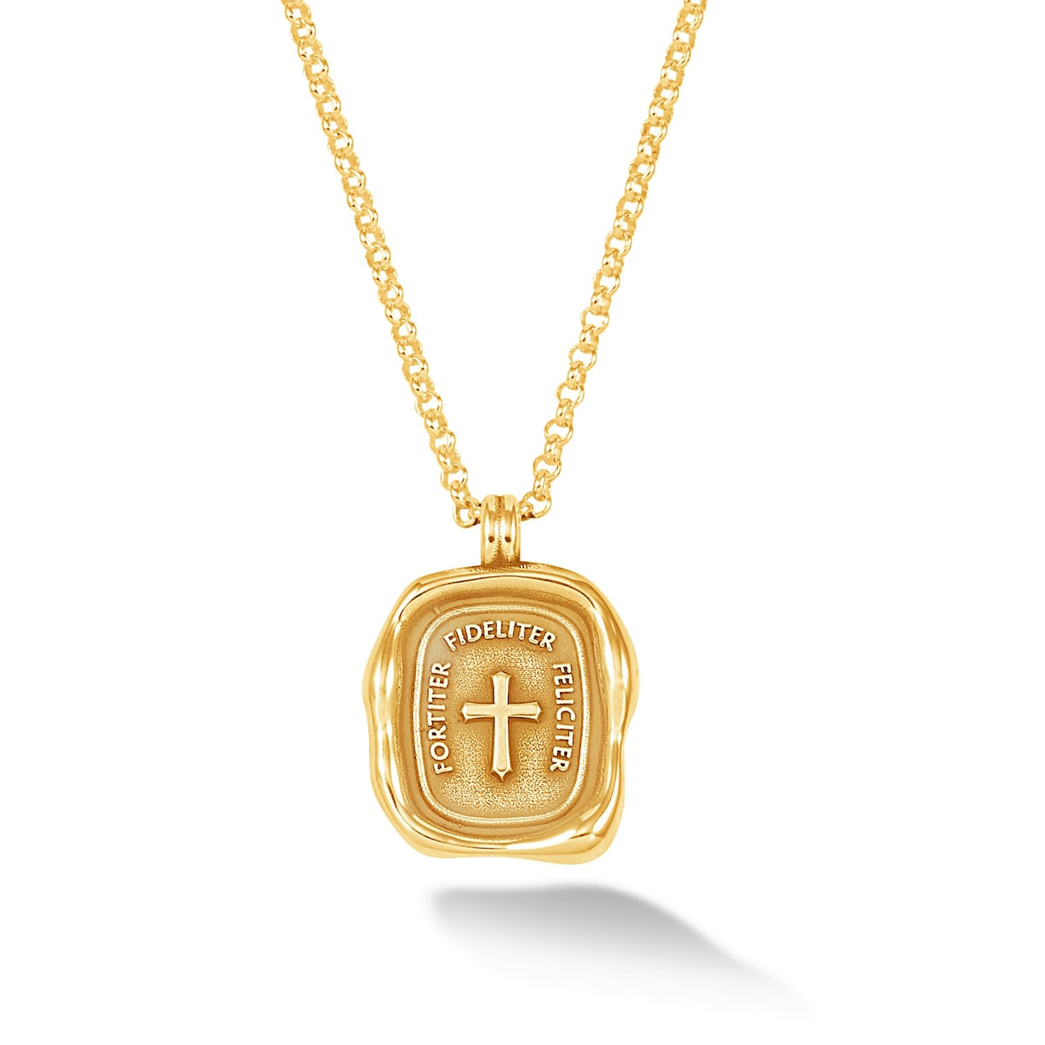 Gold Mens Success Talisman Necklace In Vermeil Dower & Hall