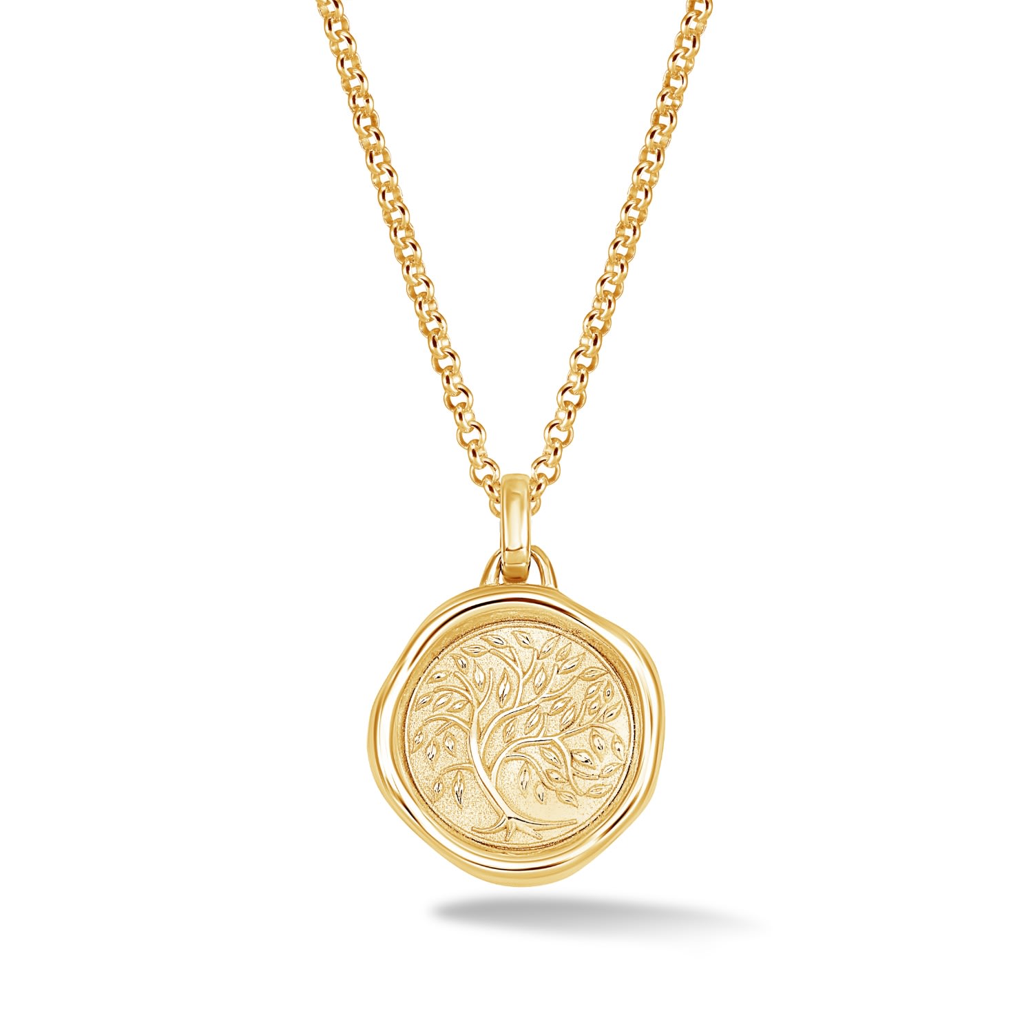 Gold Mens Tree Of Life Talisman Necklace In Vermeil Dower & Hall