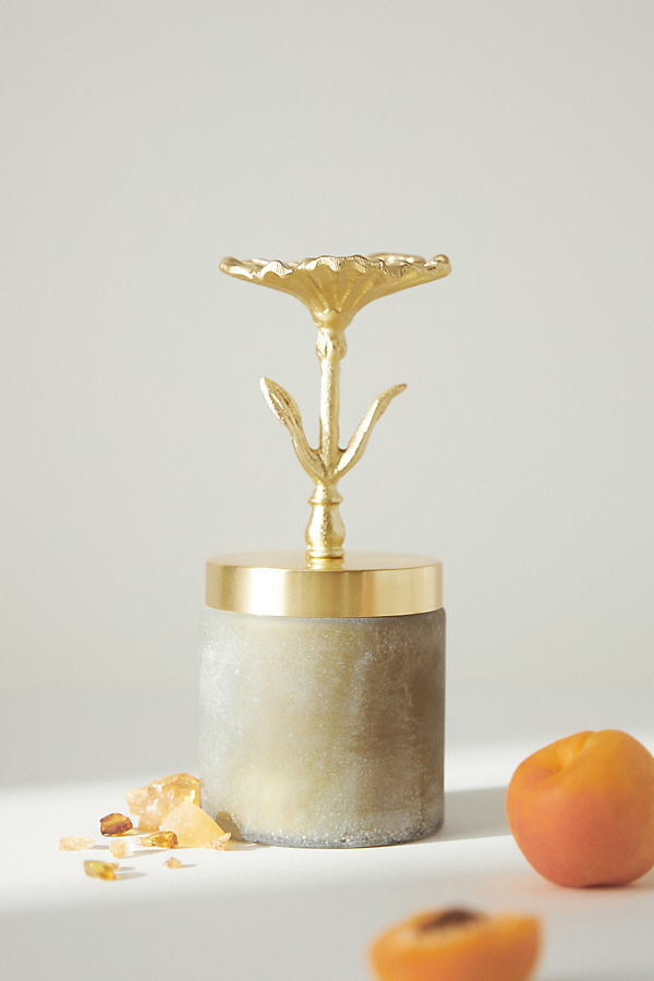 Golden Honey & Cedarwood Flower-Lid Jar Candle