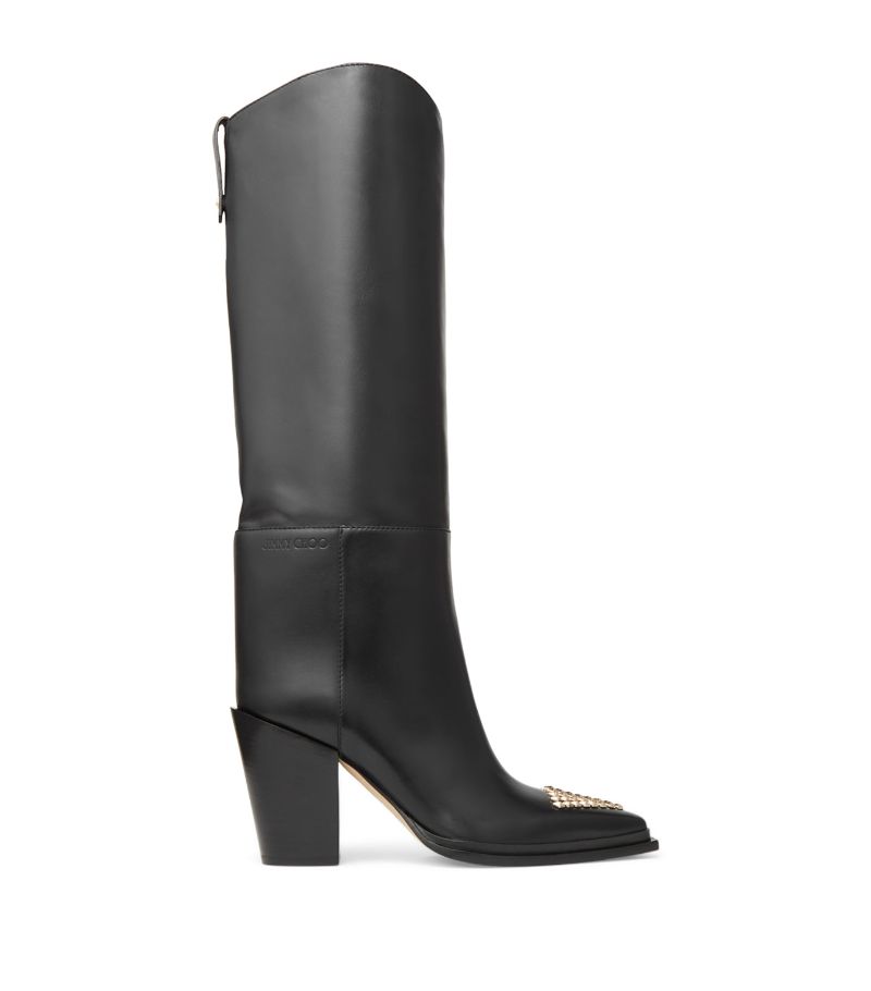 Jimmy Choo Cece 80 Leather Knee-High Boots