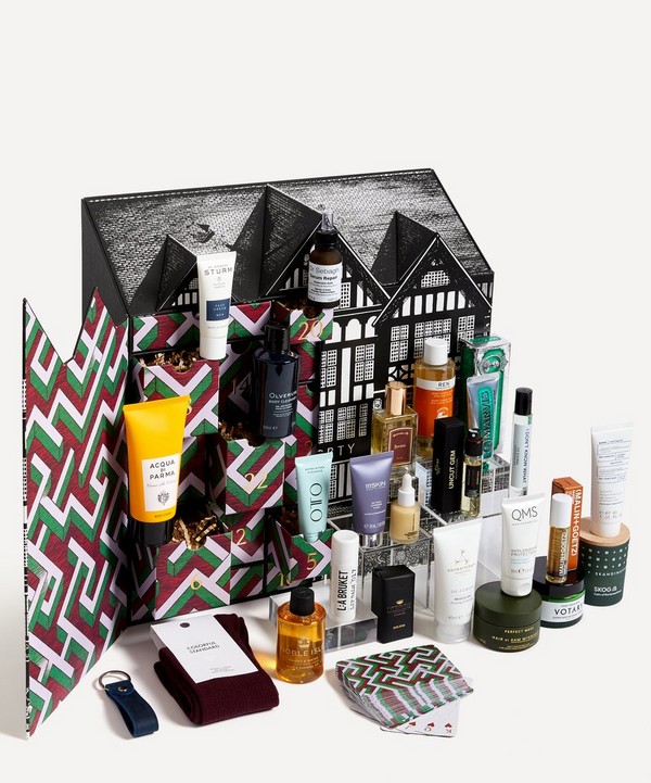 Liberty Men's Grooming Beauty Care Advent Calendar 2023 - 14 Full Size Designer Brands Worth Over $685 - Luxury Christmas Advent Grooming Gift Set F