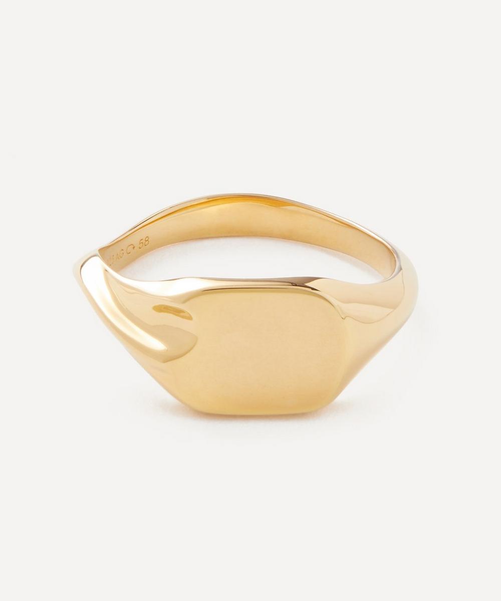 Maria Black Mens Gold-Plated Edan Signet Ring