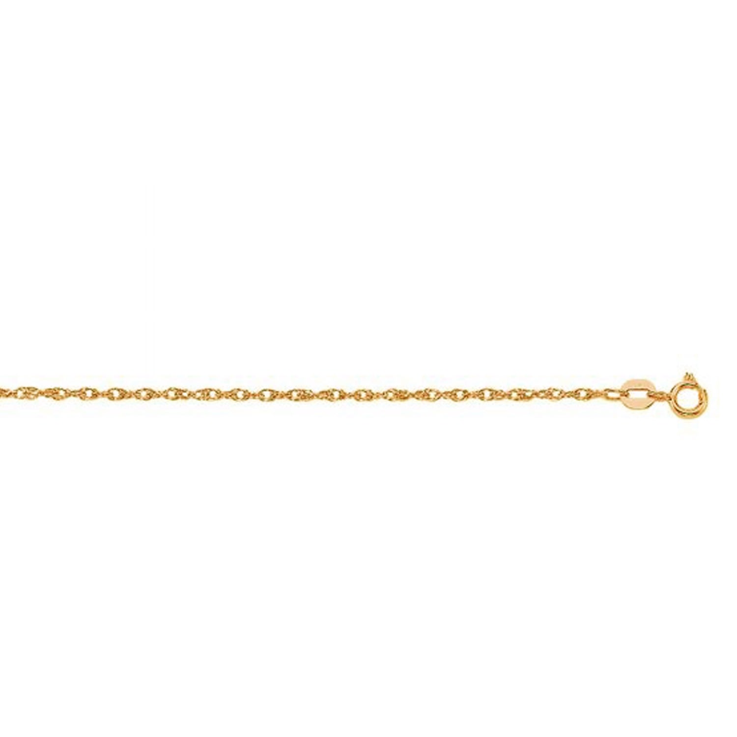 Men's 14K Gold Diamond Cut Carded Rope Chain Gold Necklace - Long Undefined Jewelry