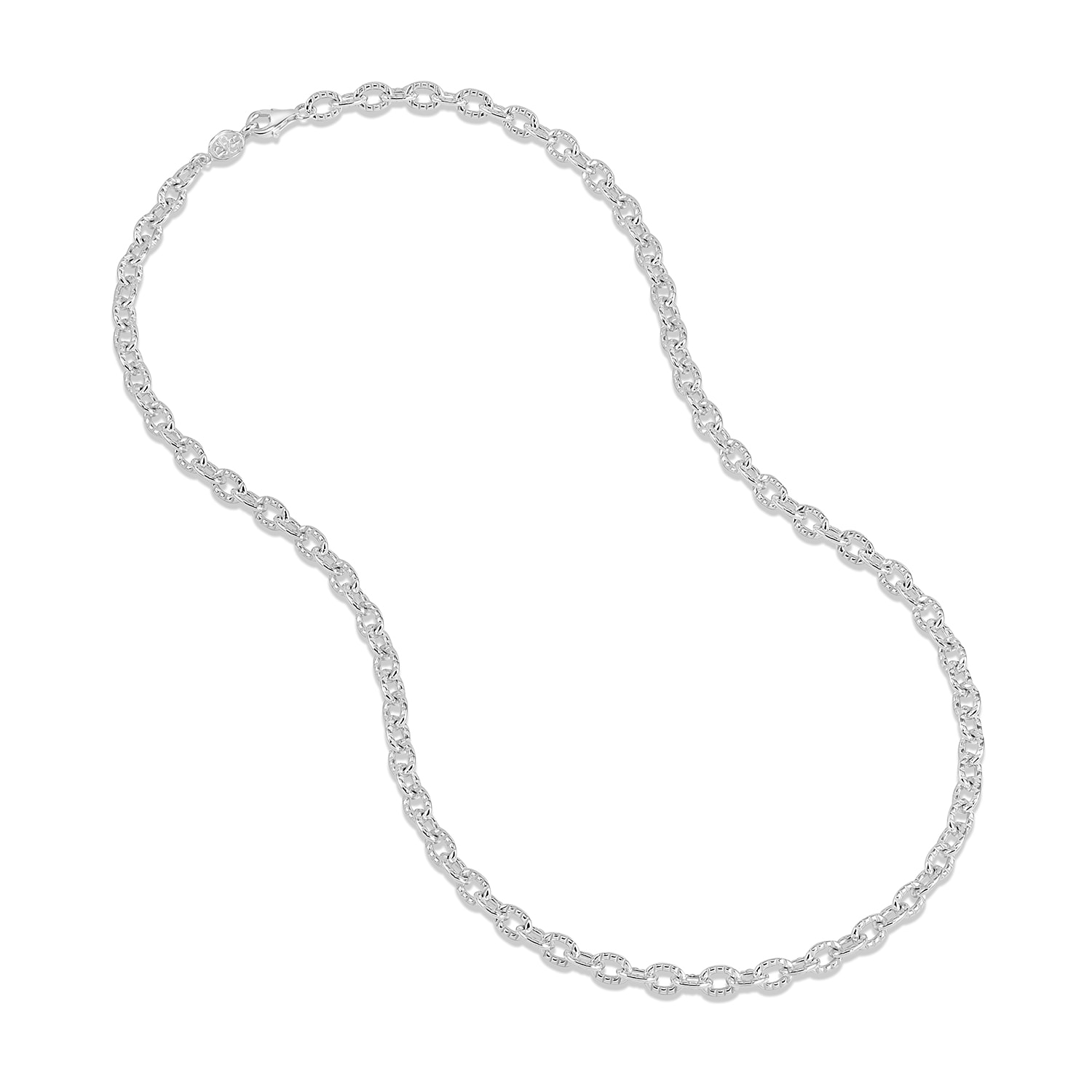 Men's Chunky Millie-Grain Necklace Chain In Silver Dower & Hall
