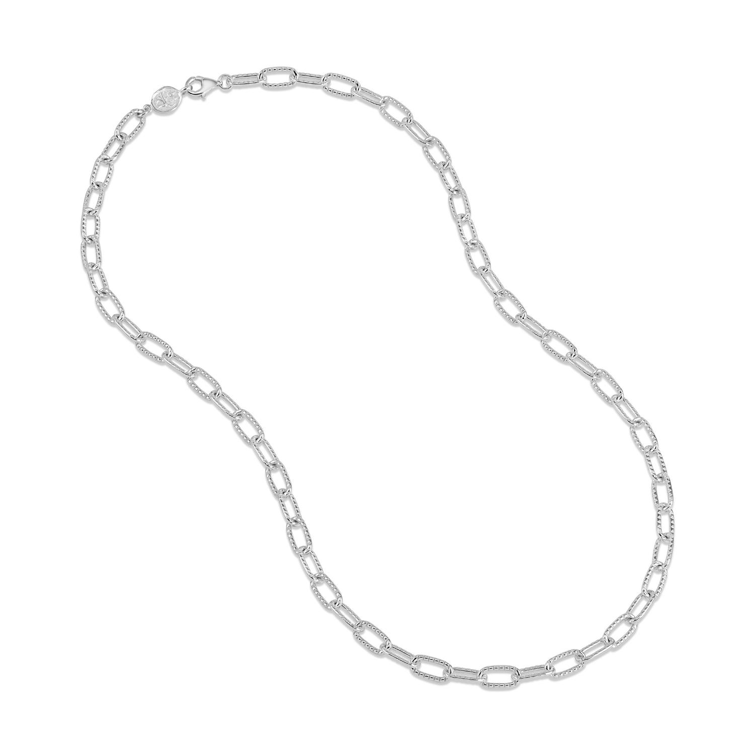 Men's Groove Necklace Chain In Silver Dower & Hall