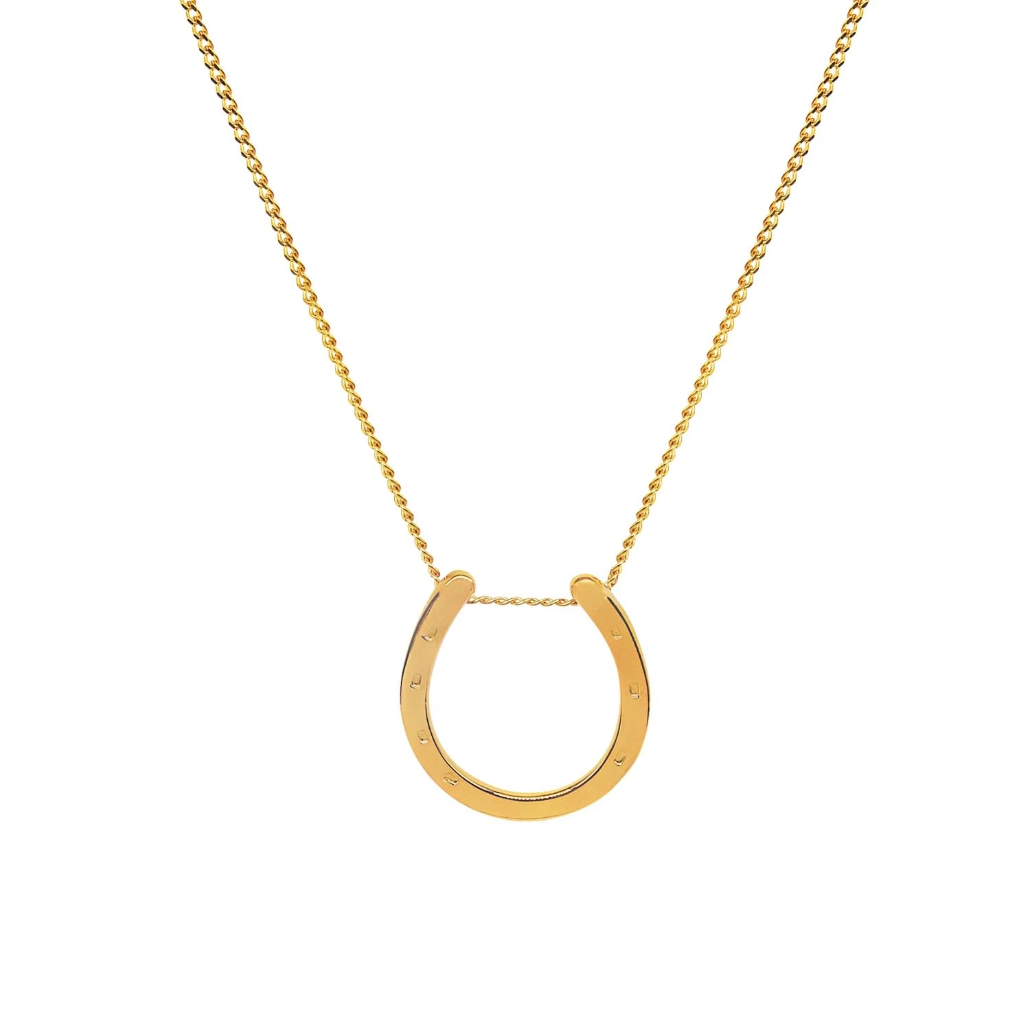 Men's Horseshoe Pendant & Chain In Gold Plated Katie Mullally