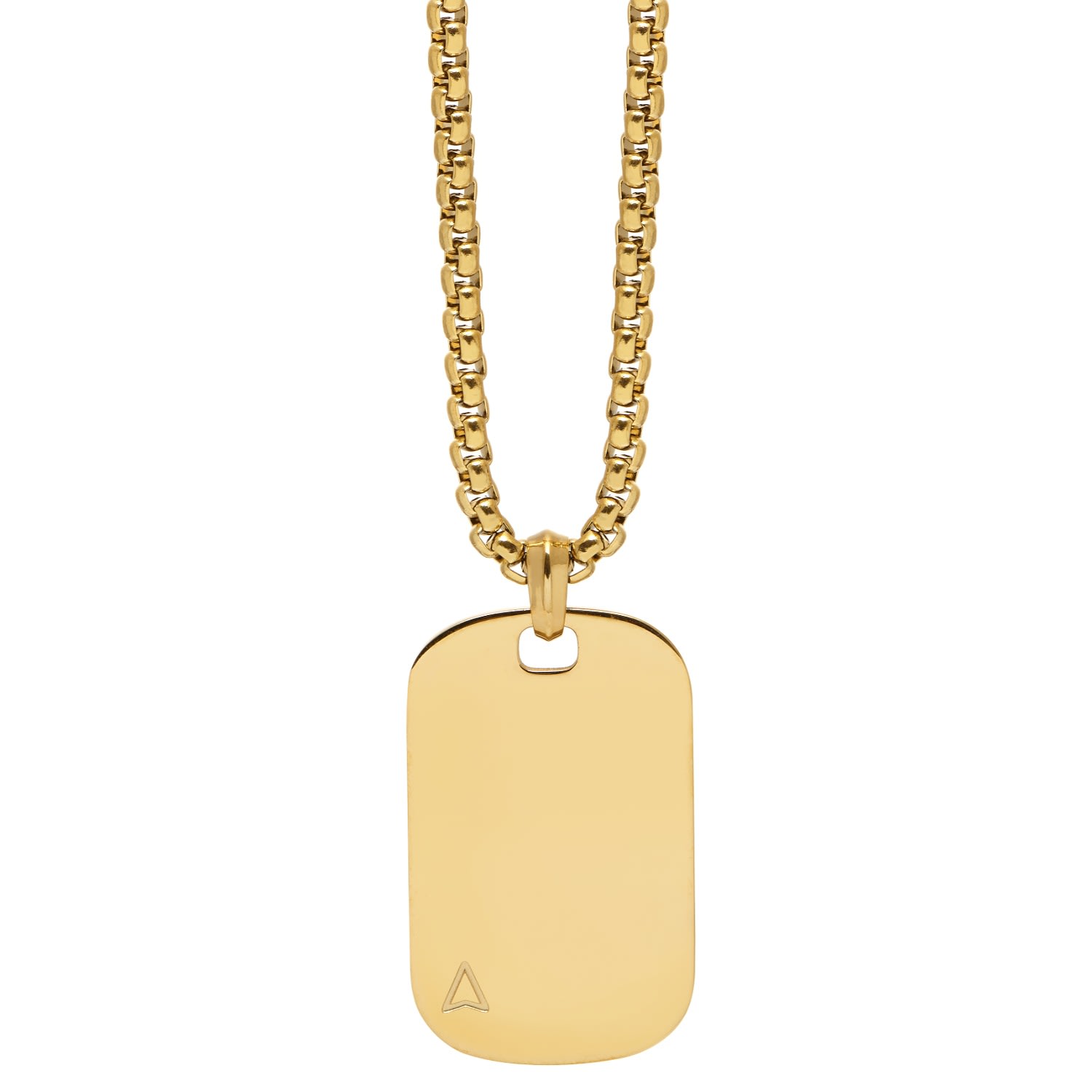 Men's Id Tag Necklace In Gold Northskull