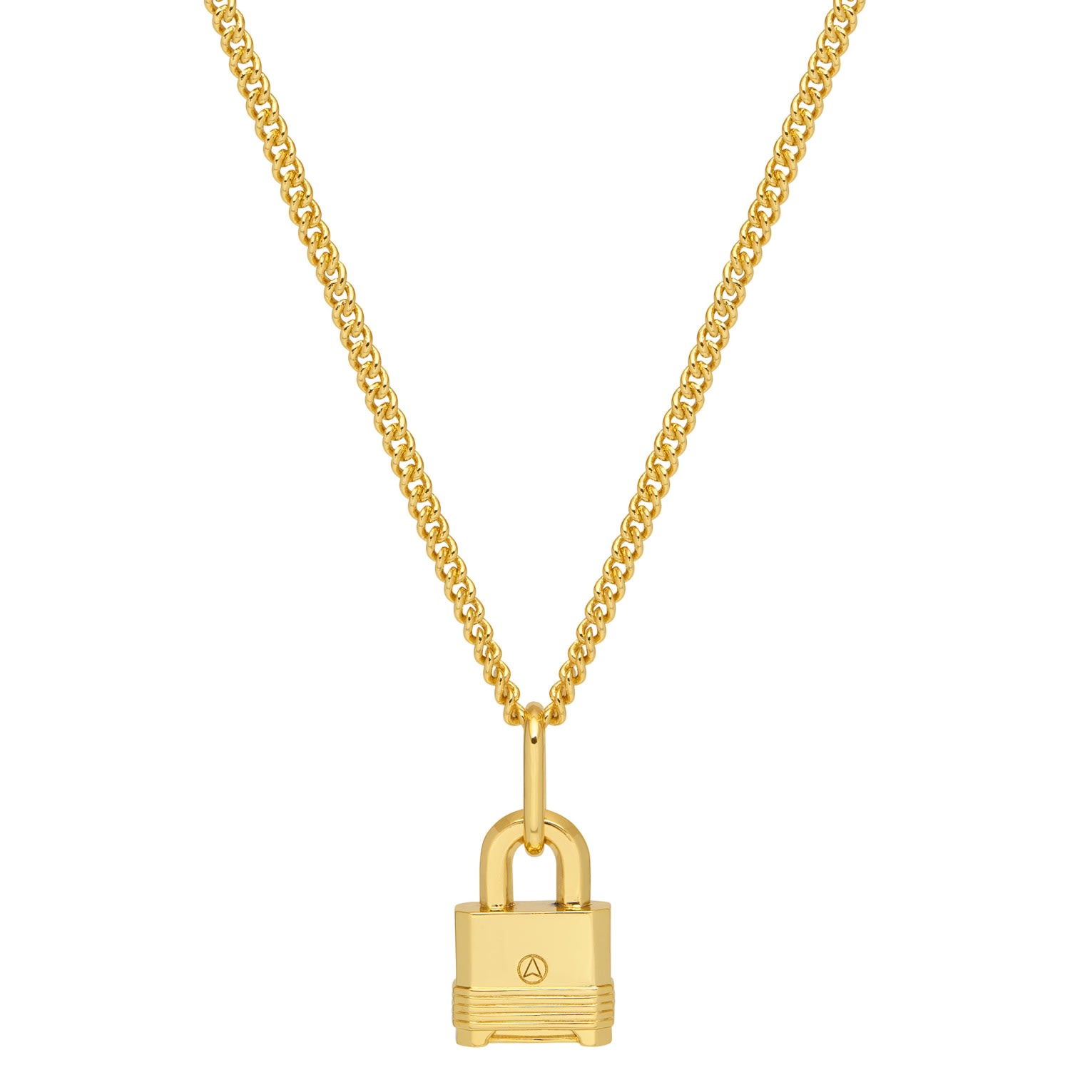 Men's Lock Necklace In Gold Northskull