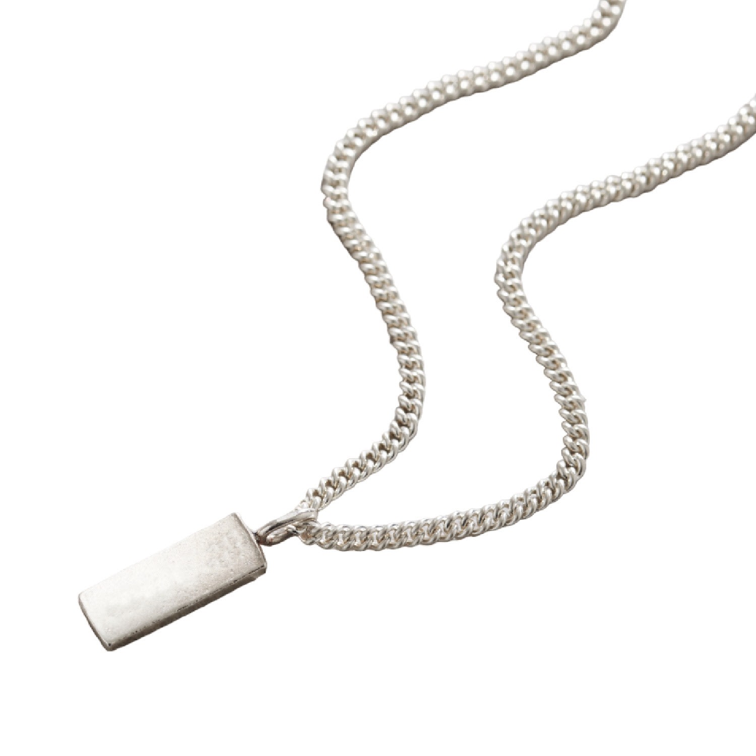 Mens Luxury Sterling Silver Tag Necklace Posh Totty Designs