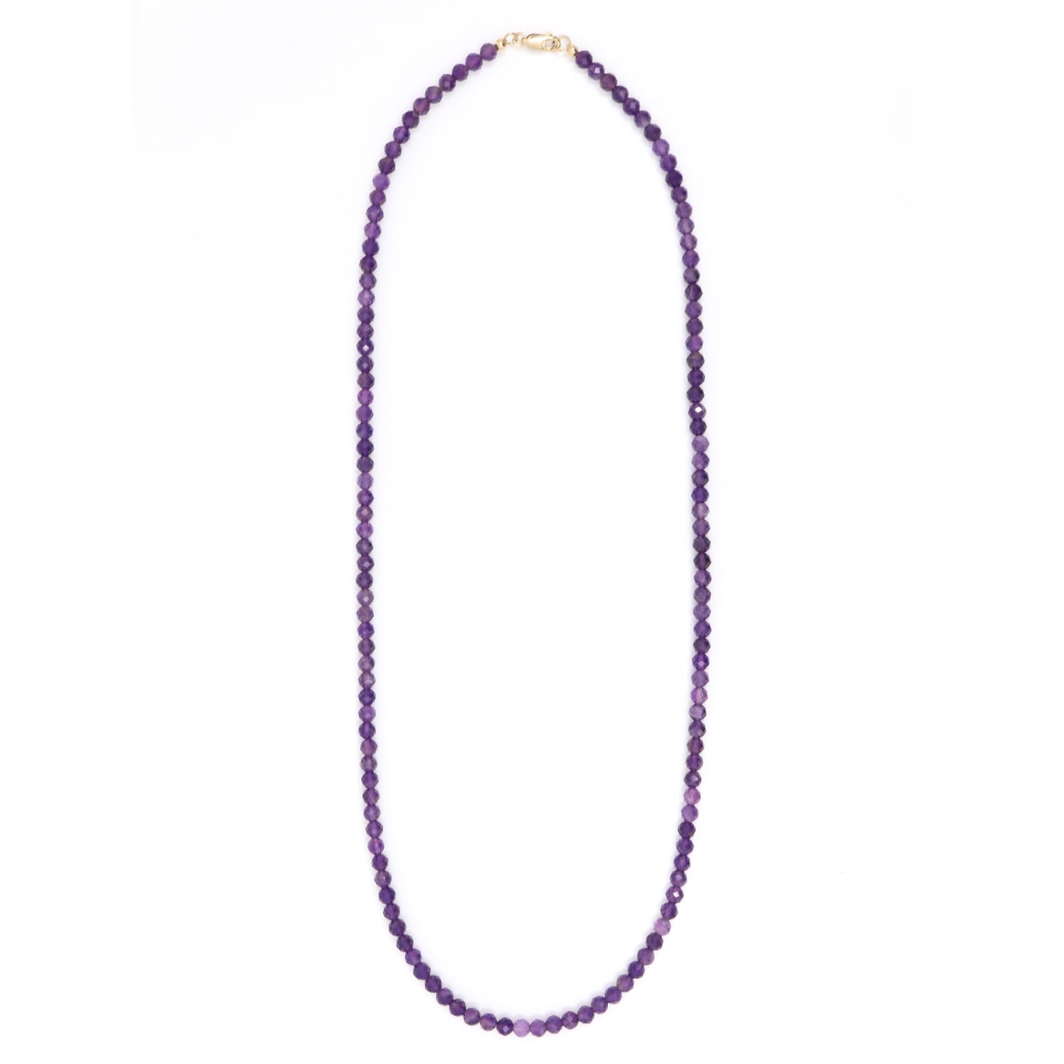 Men's Pink / Purple / Gold Amethyst & Gold Filled Beaded Necklace Shar Oke