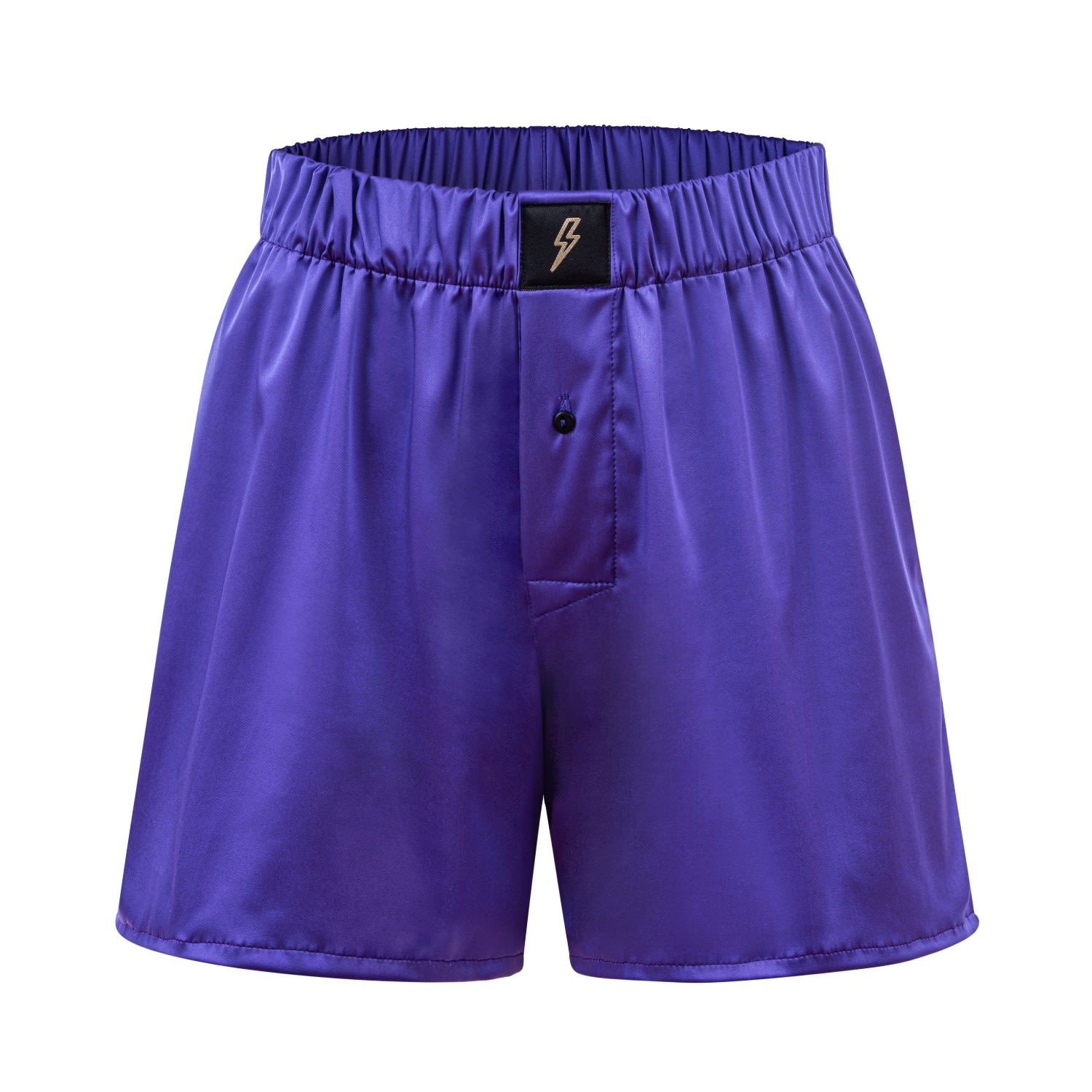 Men's Pink / Purple Satin Boxers Purple Rain Medium Ekcentrik