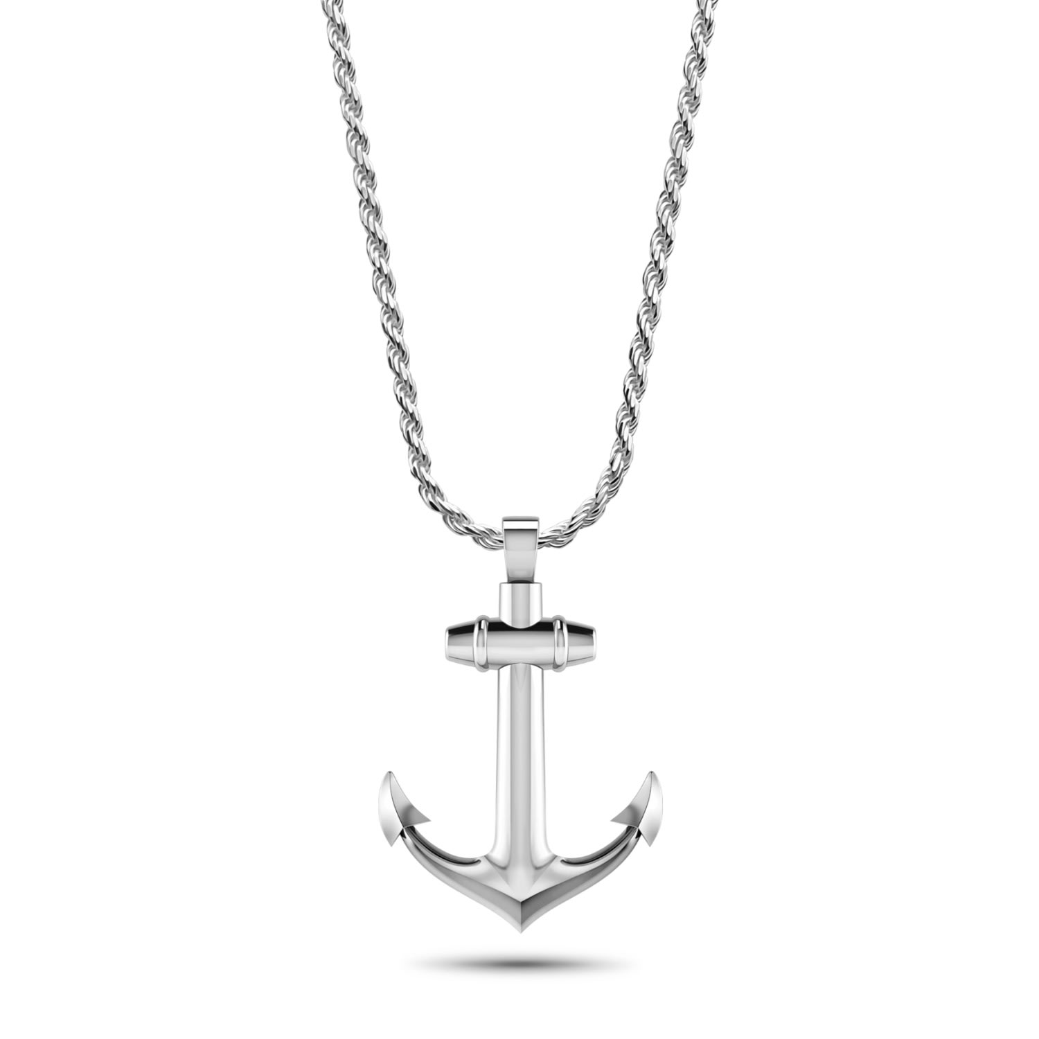 Men's Silver Anchor Necklace Rahul Patel Collection