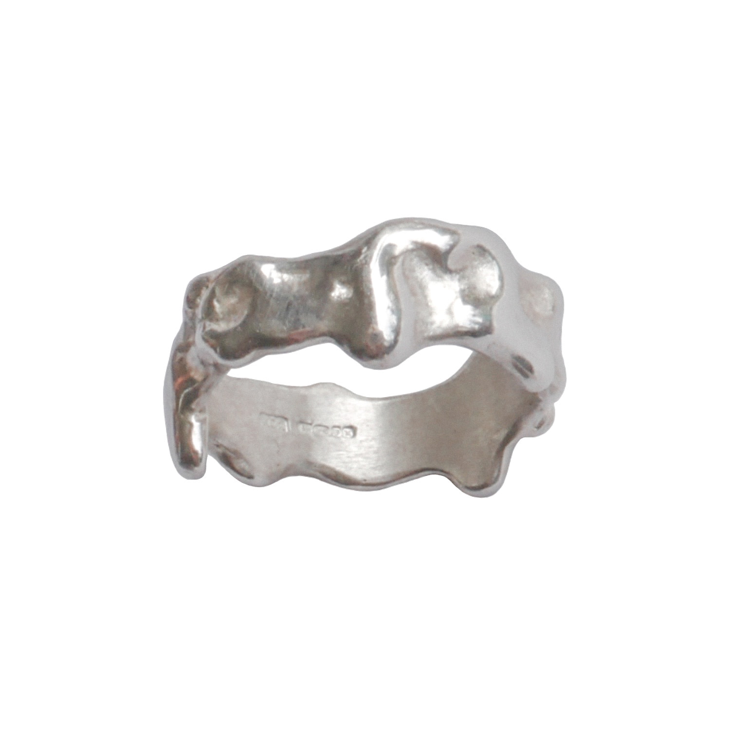 Men's Silver Drip Ring Dripped Goods