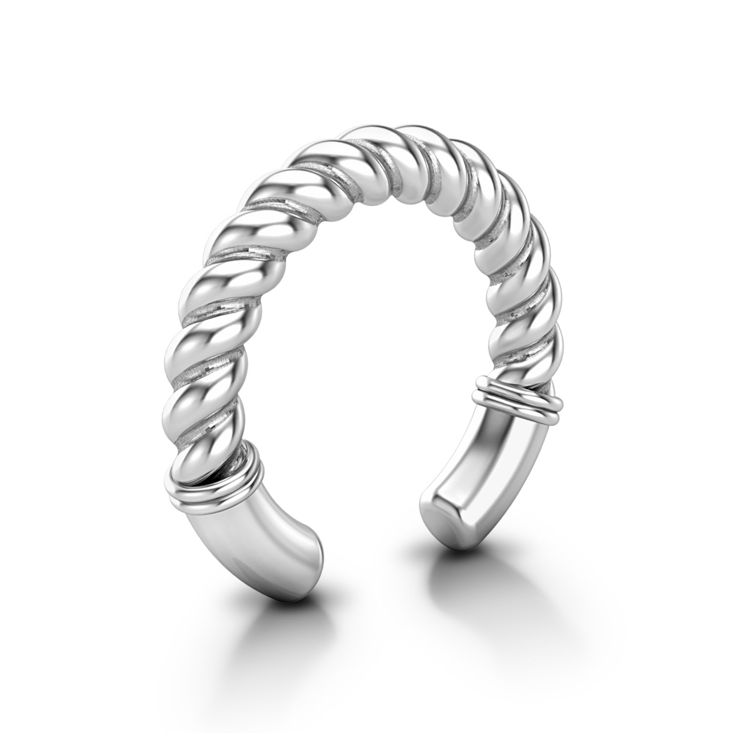 Men's Silver Nautical Open Rope Ring Rahul Patel Collection