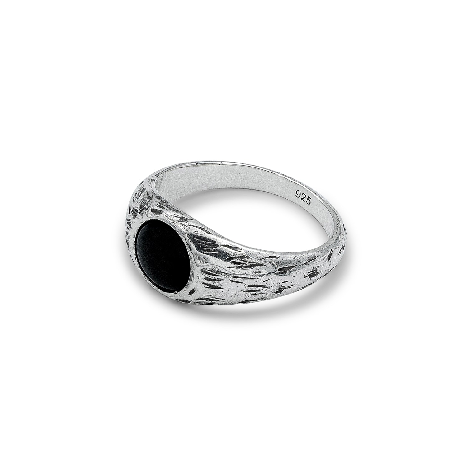 Men's Silver Onyx Ring Rawninety