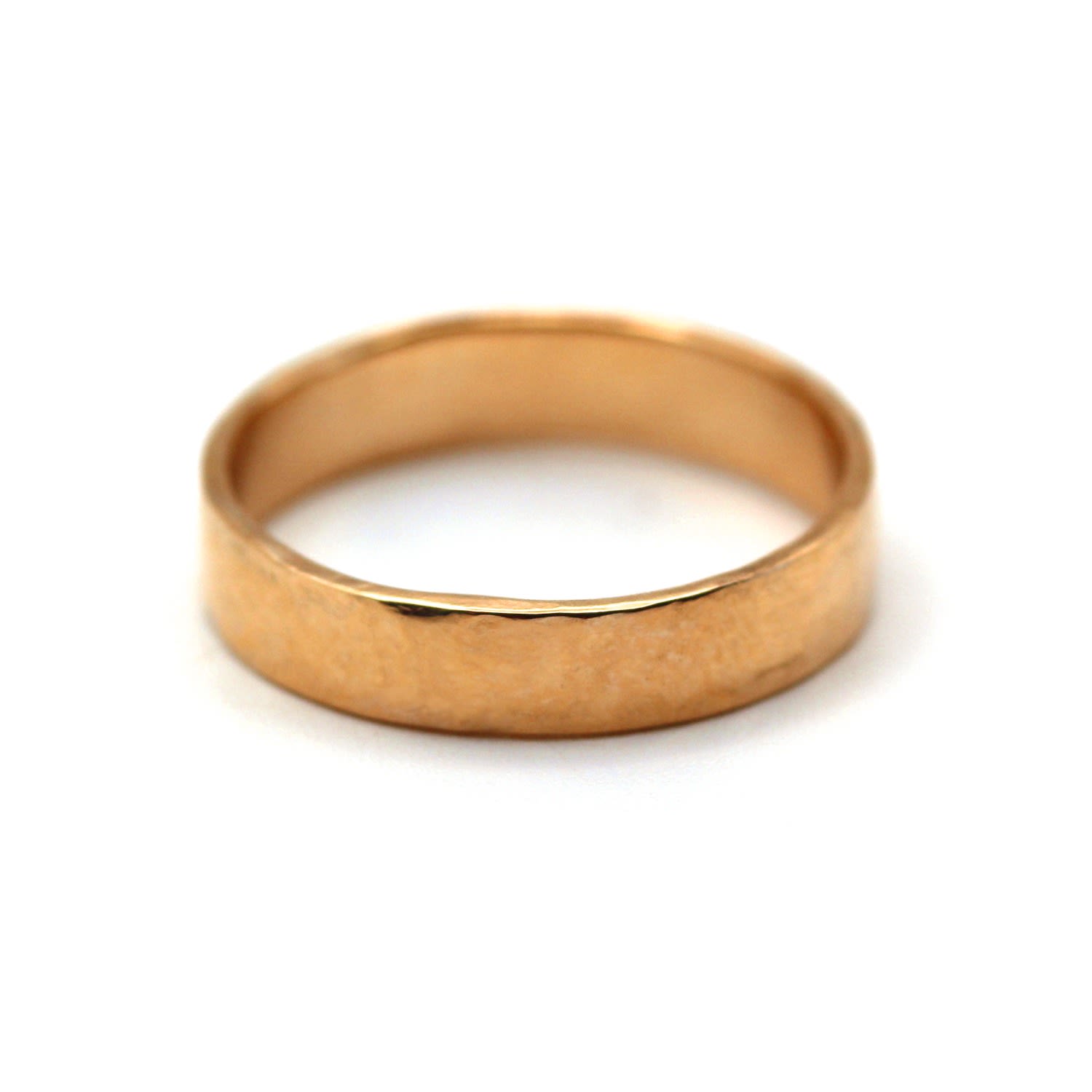 Men's Unique Hammered Texture Rose Gold Ring Vicstonenyc Fine Jewelry