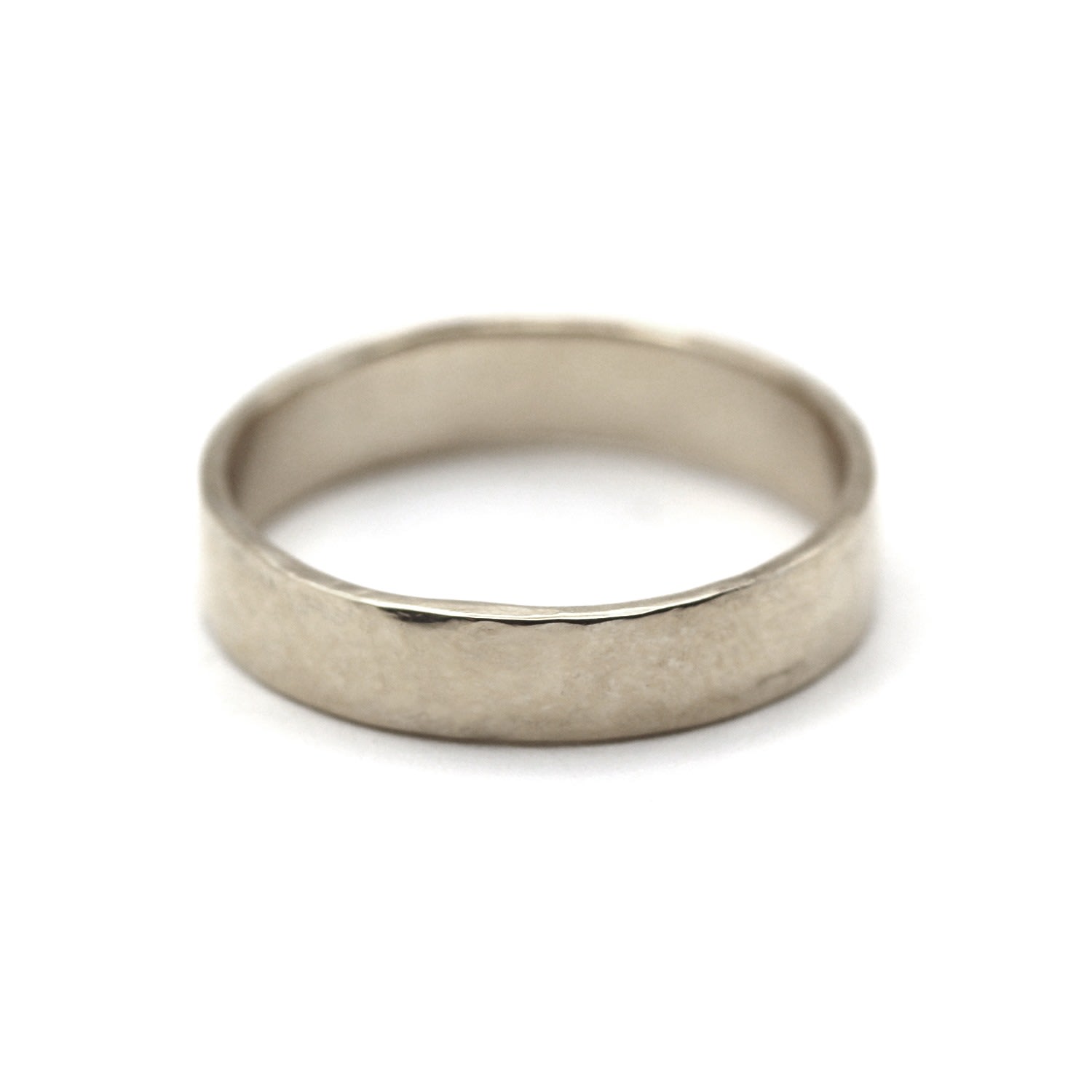 Men's Unique Hammered Texture White Gold Ring Vicstonenyc Fine Jewelry
