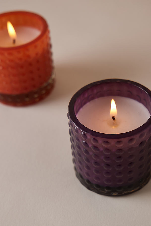 Mini Hobnail Tinted Glass Candle