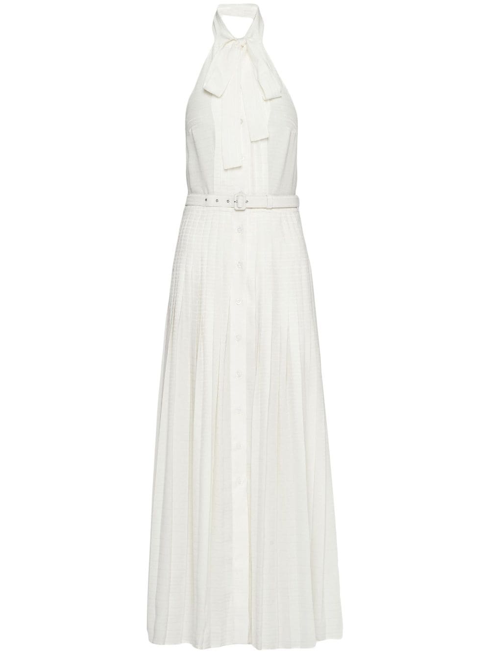 Prada jacquard pleated dress - White