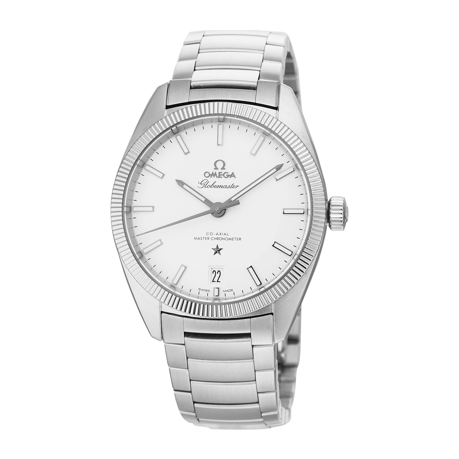 Pre-Owned Omega Constellation Globemaster Silver Steel Mens Watch 130.30.39.21.02.001