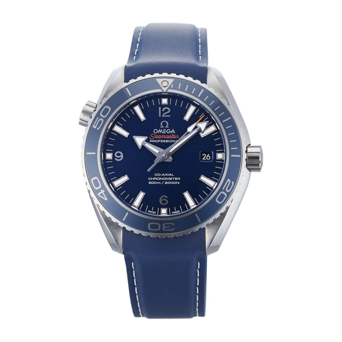 Pre-Owned Omega Seamaster Planet Ocean Blue Titanium Mens Watch 232.90.46.21.03.001