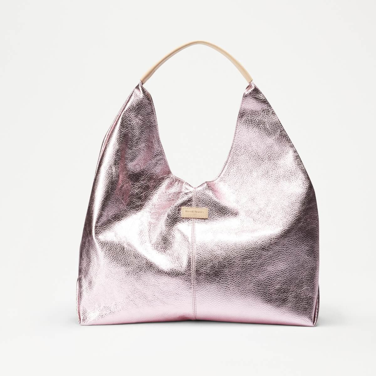 Russell & Bromley Women's Pink Leather Metallic Everything Oversized Shopper Bag, Size: 40x43x12cm