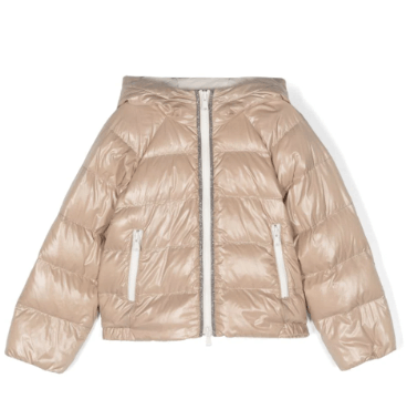 Brunello Cucinelli Kids zip-up goose padded jacket £830