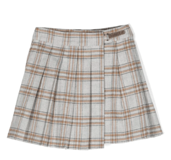 gifts Brunello Cucinelli Kids plaid-check pleated skirt £470