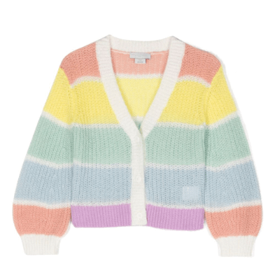 Stella McCartney Kids striped knitted cardigan £130