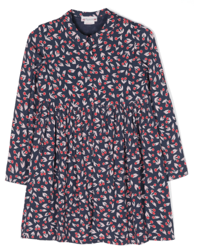 Bonpoint cherry-print ruched-detail dress £180