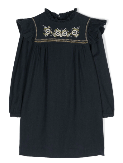 Bonpoint embroidered pleated dress £282