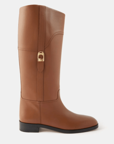 GUCCI Leather flat knee-high boots £1,400