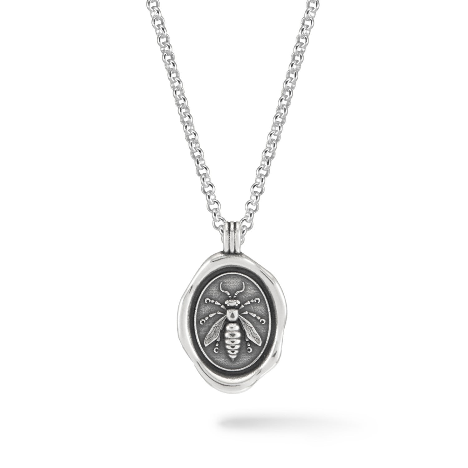 Silver Mens Resilience Wasp Talisman Necklace Dower & Hall