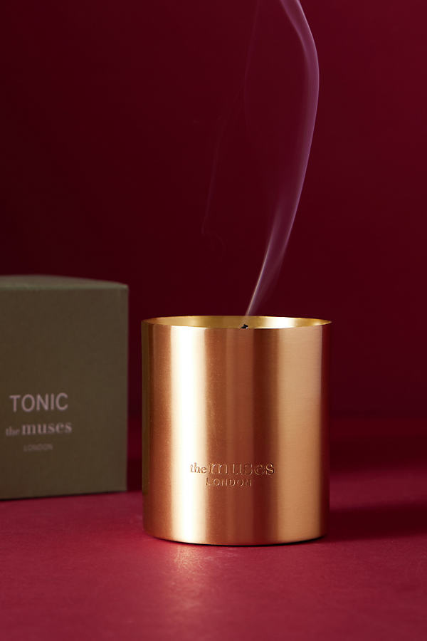 The Muses Tonic Brass Candle, Medium