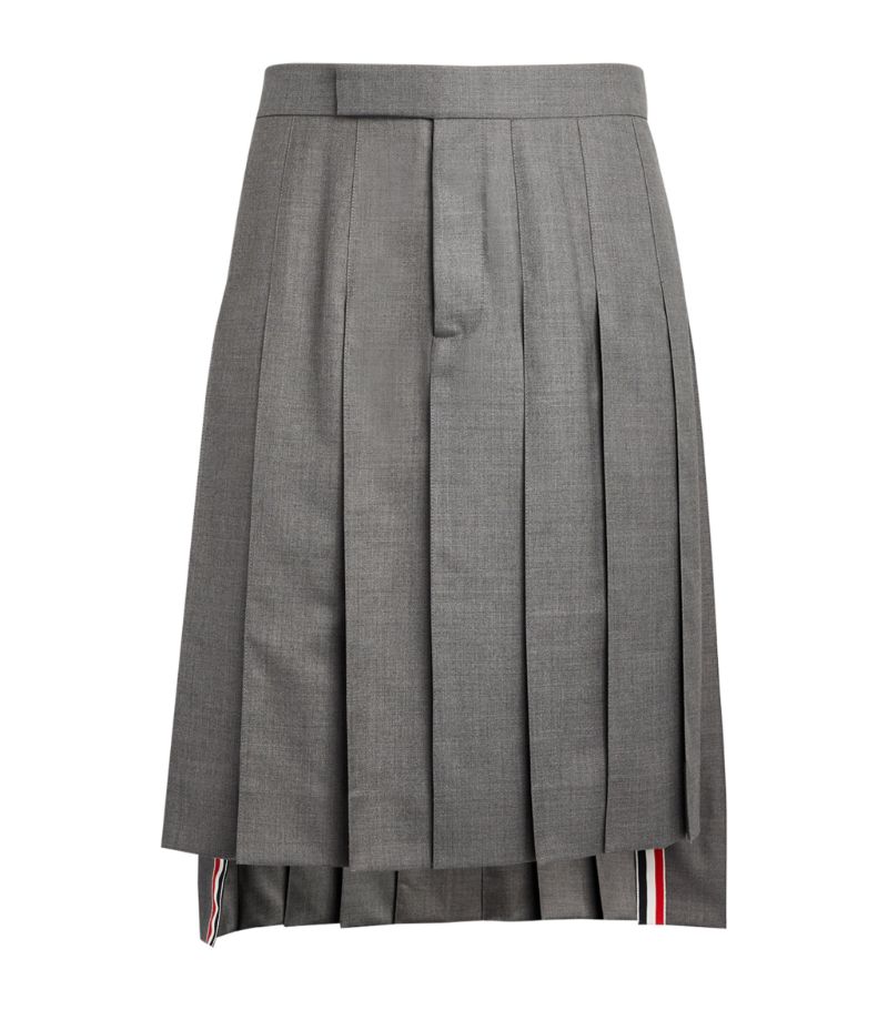 Thom Browne Wool Pleated Midi Skirt