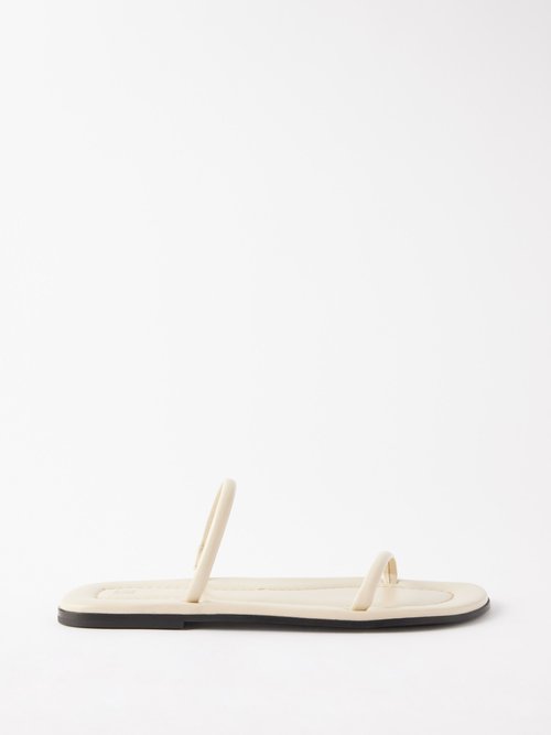 Toteme - The City Leather Sandals - Womens - White