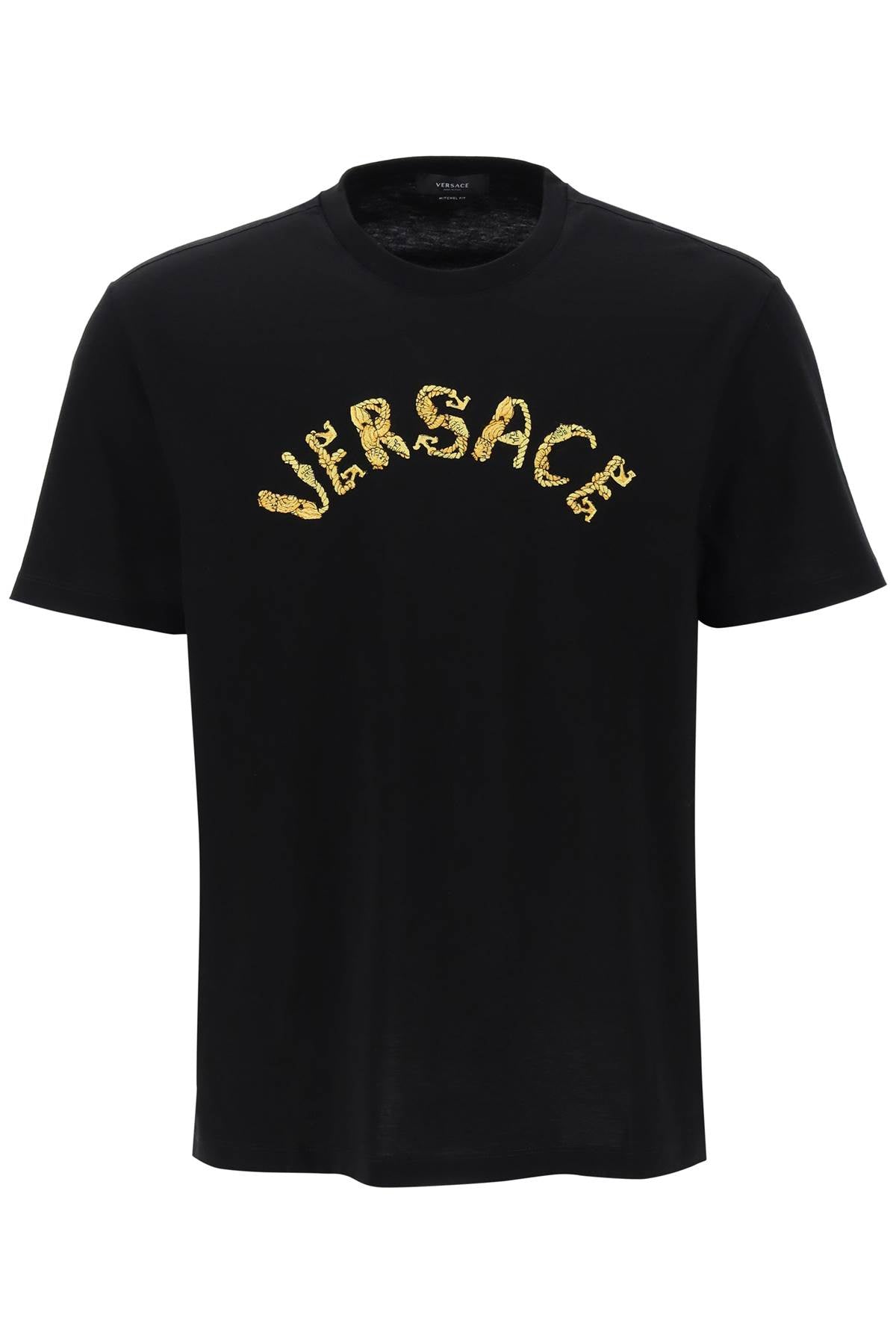 Versace-T Shirt Con Logo Seashell Baroque-Uomo