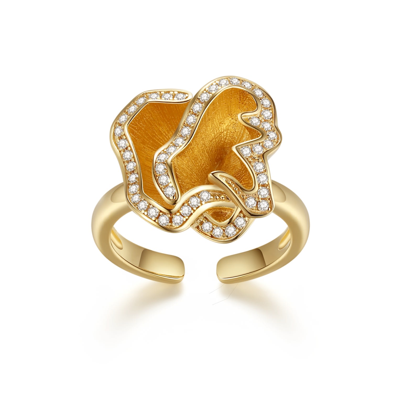 Women's Gold Quintessence Small Flower Ring Georgia Wang Jewellery