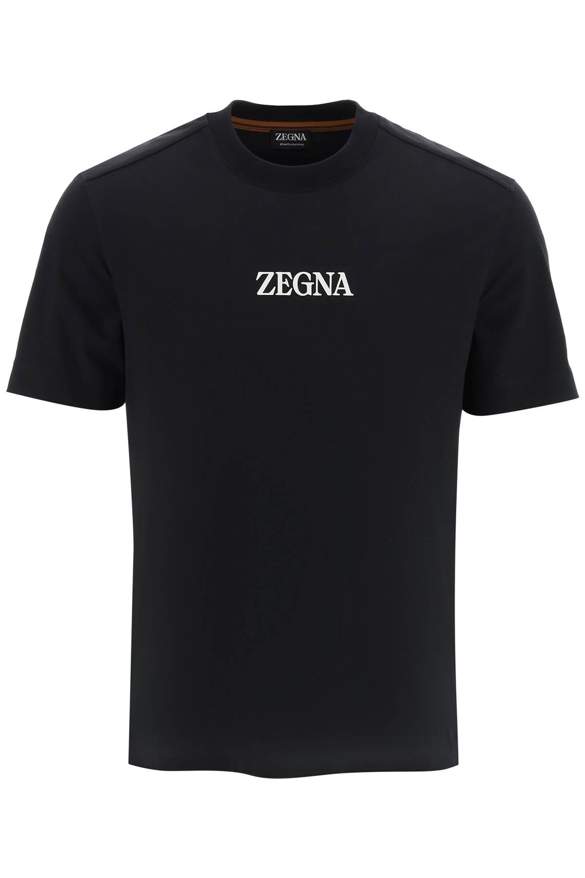 Zegna-T Shirt Logo In Puro Cotone-Uomo