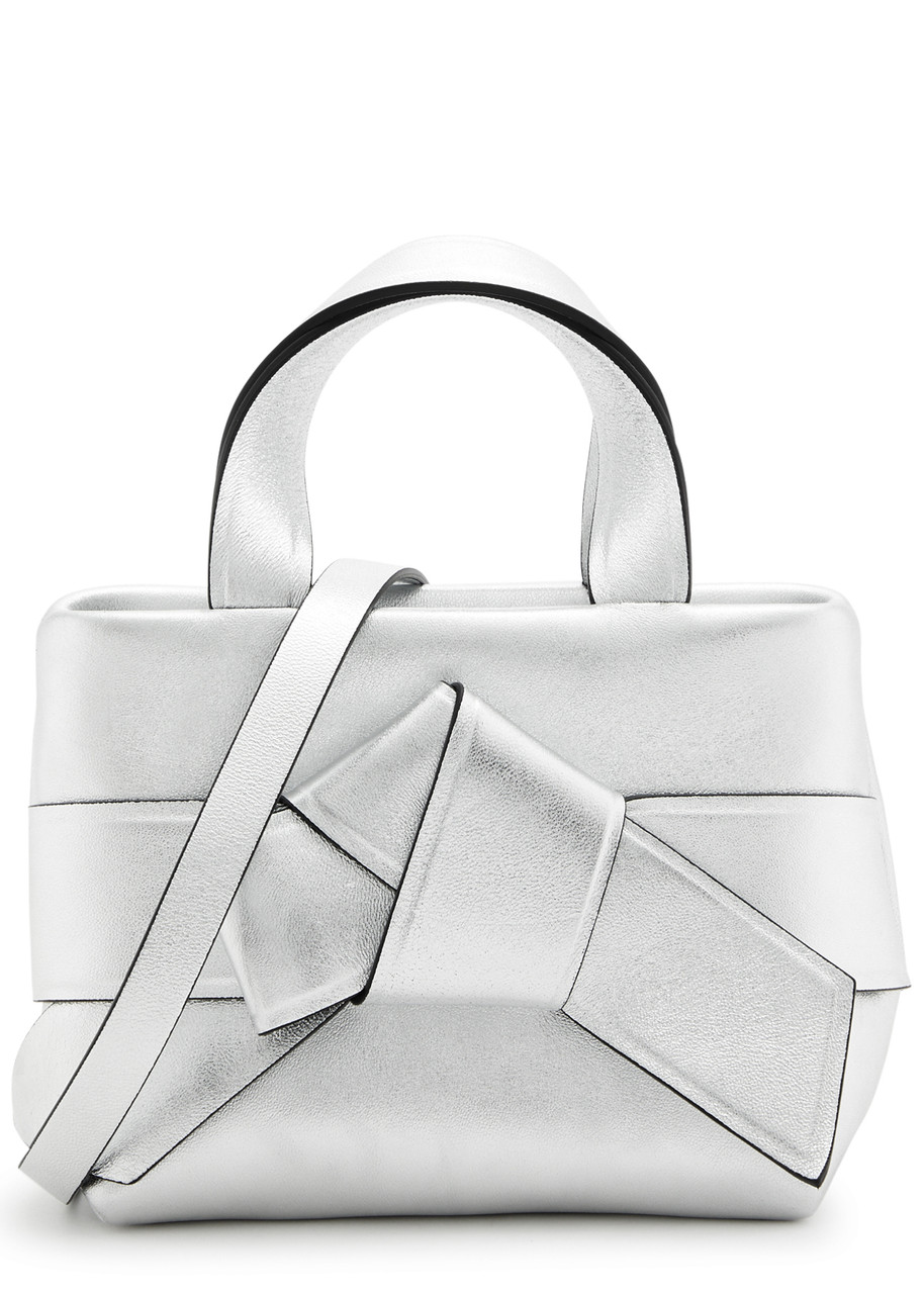 Acne Studios Musubi Micro Leather top Handle bag - Silver