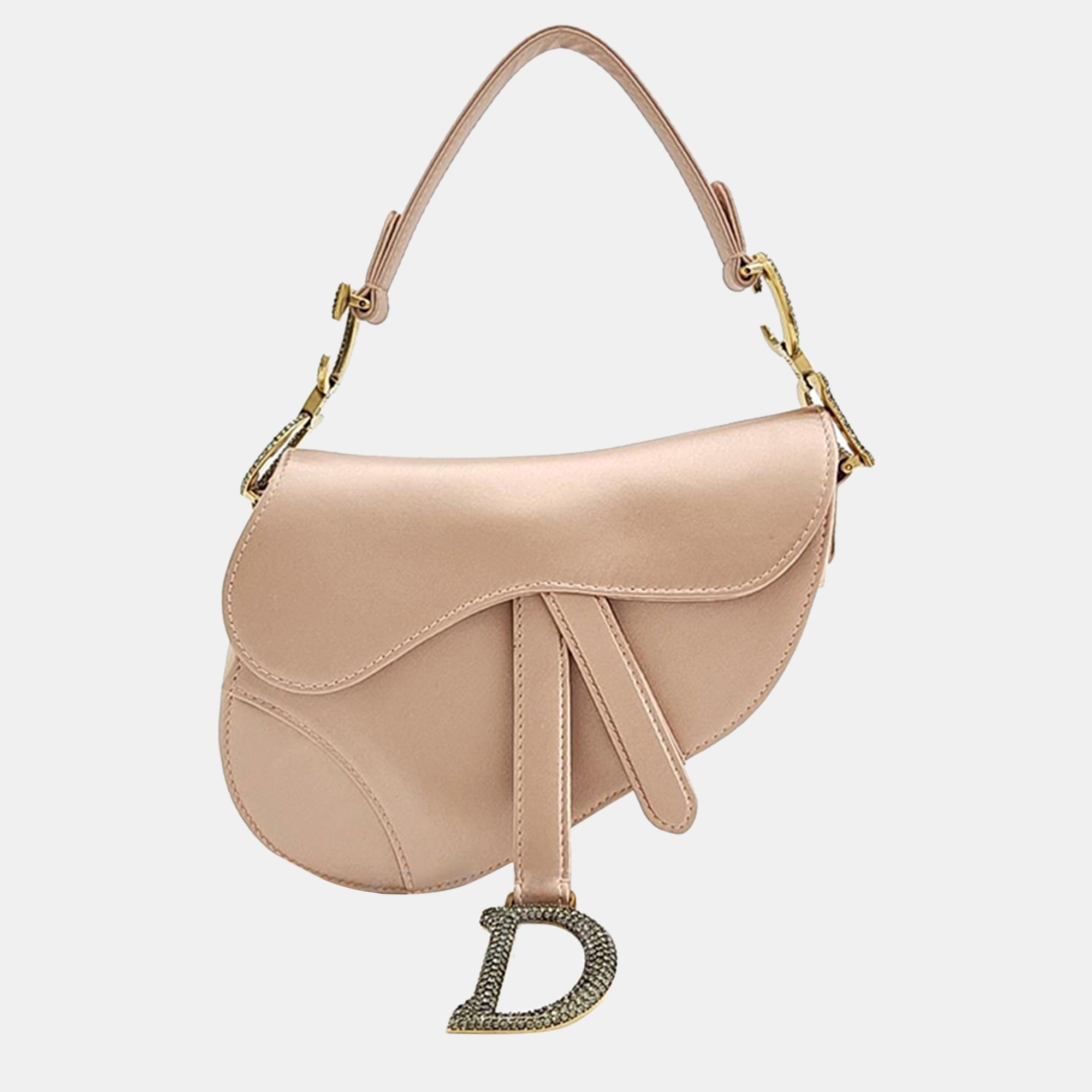 Christian Dior Satin Mini Saddle Bag