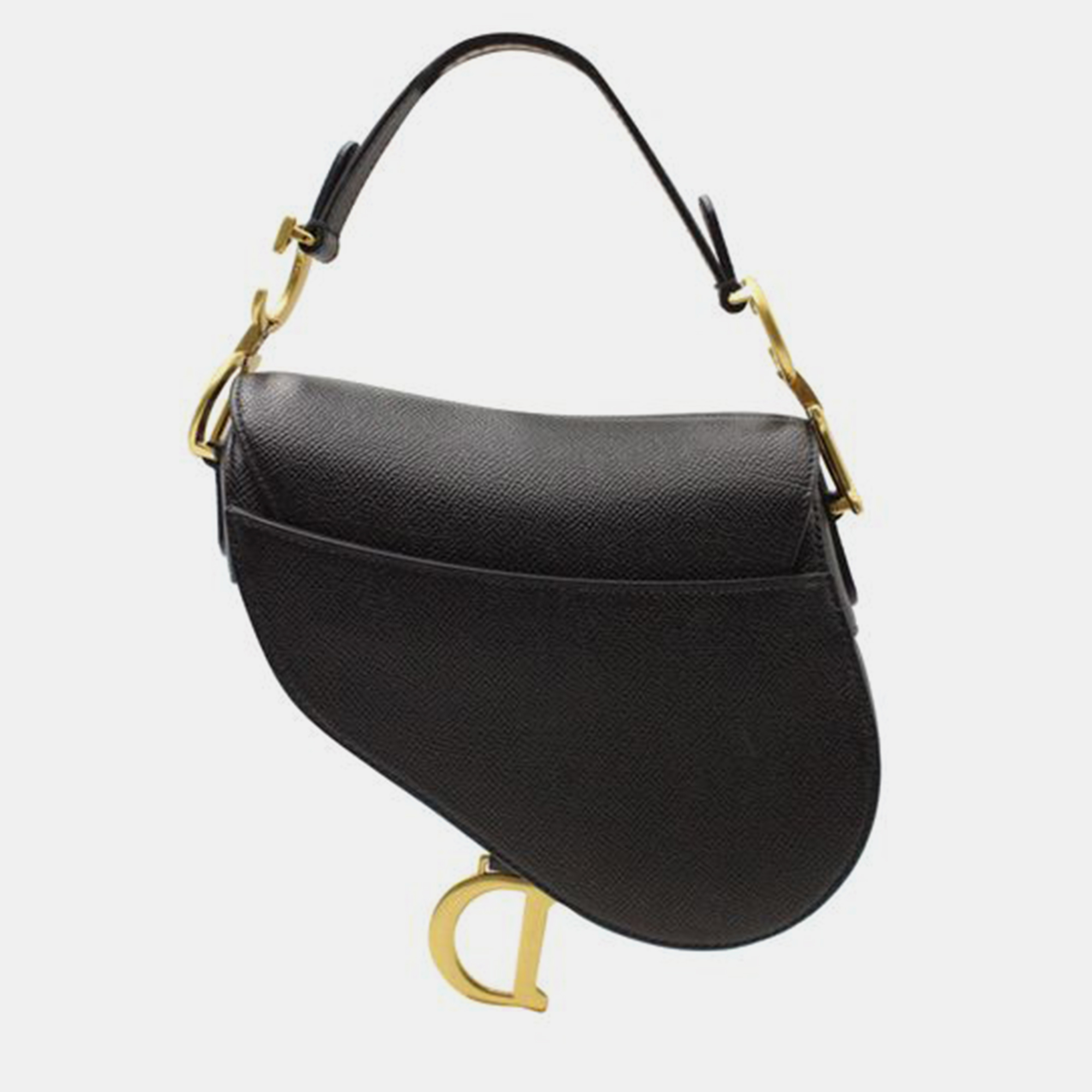 DIOR Black Mini Leather Saddle Bag HANDBAGS