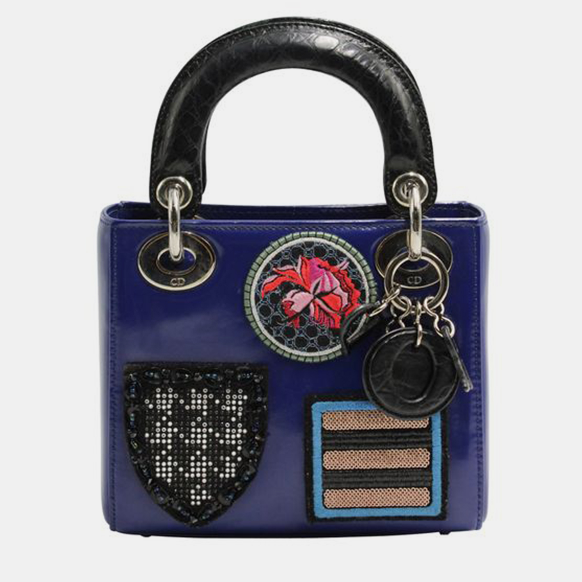 DIOR Mini Lady Dior Bag with Embroidered Badges - Limited Edition SS2014 HANDBAGS