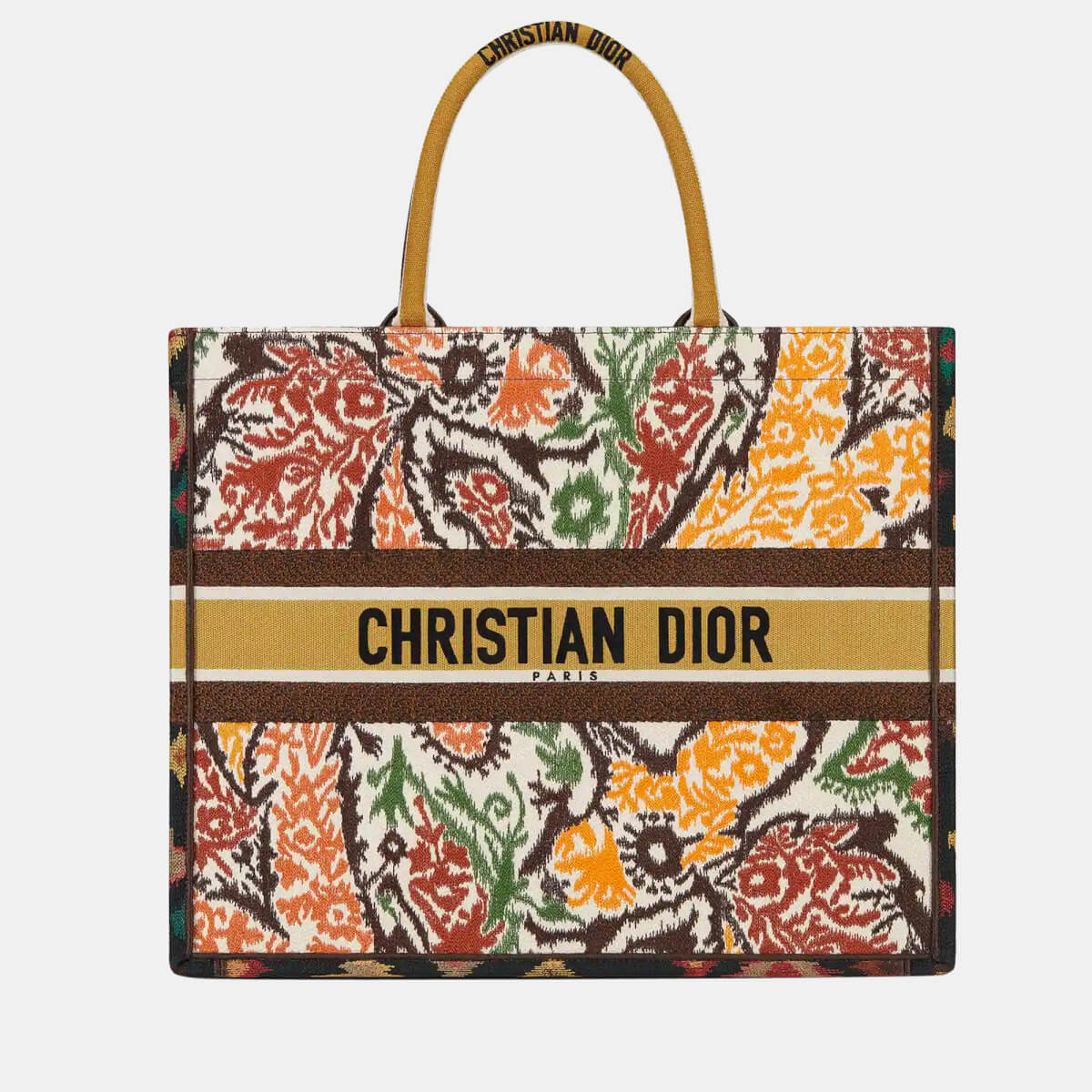DIOR Yellow Multicolor Dior Paisley Embroidery LARGE BOOK TOTE M1286ZJAP885U